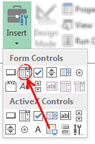 Insert combo-box form controls - Excel