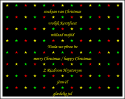 Merry Christmas in multiple languages - Modeste