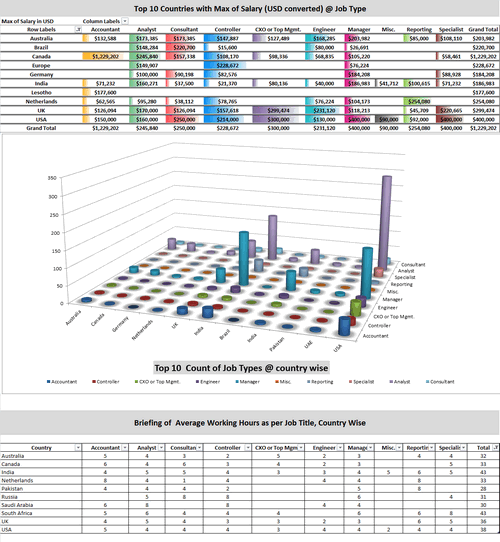 Dashboard to visualize Excel Salaries - by Neculae Valeriu - Chandoo.org - Screenshot