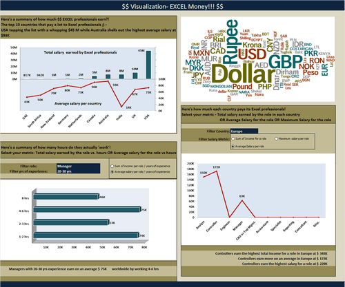 Dashboard to visualize Excel Salaries - by Vinita Varier - Chandoo.org - Screenshot