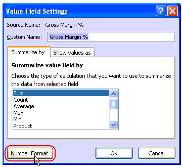 Number Format - Pivot Table Fields