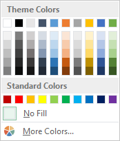 Excel 2013 color scheme is bold, creative and well contrasted.
