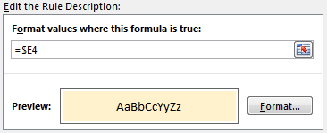 Conditional formatting rule for highlighting matched transactions 