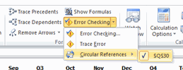 Highlight Circular Refs - Excel's Auditing Functions