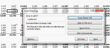 Error Checking Example - Excel's Auditing Functions