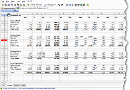 Unhide all rows & columns - Spreadsheet Risk Management