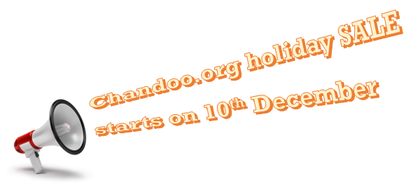 Chandoo.org sale - begins on 10th December & ends on 12th December.