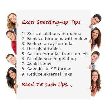 75 Excel Speeding up Tips - How to speed-up & optimize slow Excel workbooks?