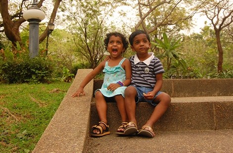 Nakshatra & Nishanth In a park in Bangkok