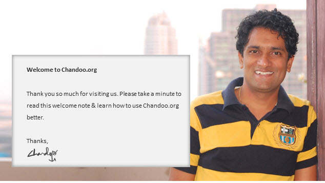 Welcome to Chandoo.org – A short introduction to our site