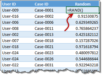 Add RAND() function to the adjacent column