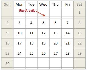Calendar Chart - add empty rows so that we can show the color scales
