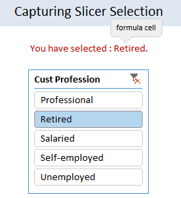 Capturing slicer selection with Excel formulas - demo