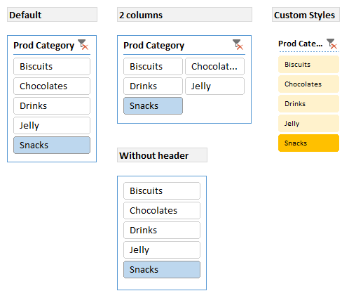 Slicer formatting - Demo