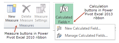 Creating a measure - Excel 2010 vs. Excel 2013