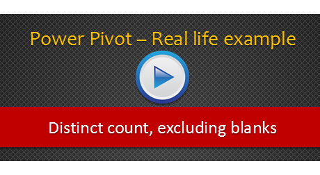 Distinct count & duplicates using Power Pivot 2010, Excel 2013 - Video example