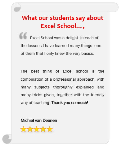 Excel School Testimonial - What do our students say about us?