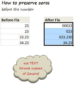 Use Text Format to Preserve Leading Zeros in Excel [Quick Tip]