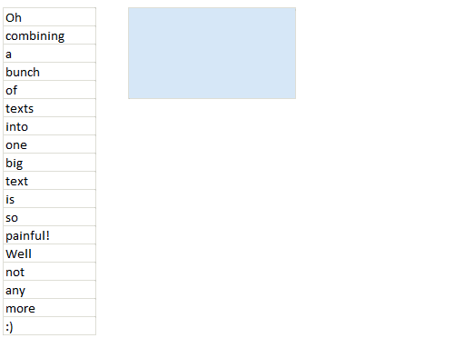 excel for mac combine strings from two cells