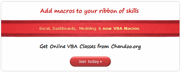 Online VBA & Macros Classes from Chandoo.org