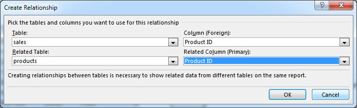 pivot table relationships in excel for mac