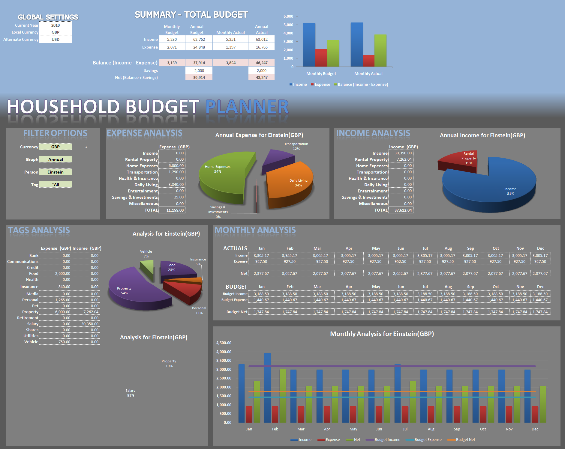 free expense tracker excel