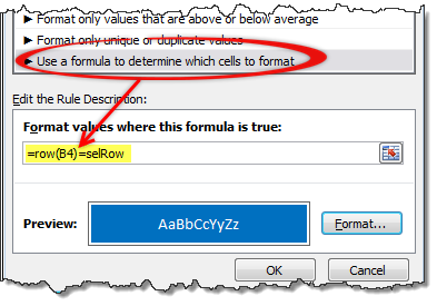 Highlight Row Column of Selected Cell using VBA Chandoo