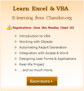 Our VBA Class Registrations Close in Few Hours, Join Now & Learn Excel VBA