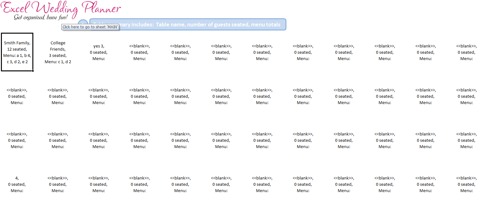 Download Excel Wedding Planner Template - Wedding Planning 