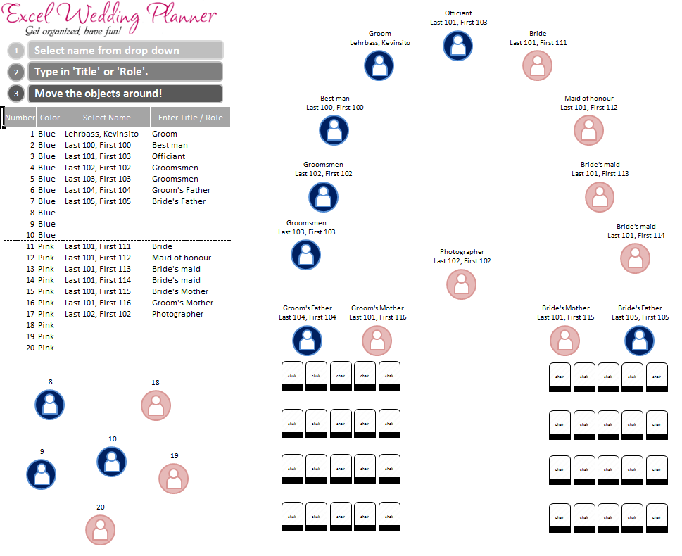 event planner planning template